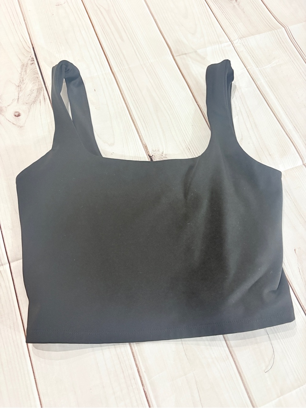 Express Black Square-Neck Crop Top